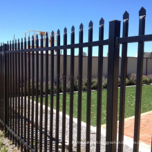 2.4m Height Black Color Powder Coated Steel Security Fencing.